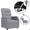 Fauteuil de massage électrique - MAISON EXCLUSIVE - Gris clair - 3 positions inclinables - 6 points de massage - Tissu polyester