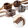 Replacement Ribbon Shoelaces for Canvas Shoes and Sneakers, Leopard Print Sheer Shoelace with Aglets for Footwear Styling, 4 Pair
