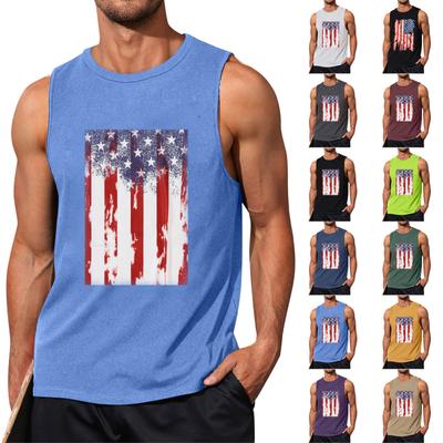 Mens Summer Surf Beach Tank Top Large Size Casual Breathable Sleeveless Top Loose  Print Tank Top Man Shirt