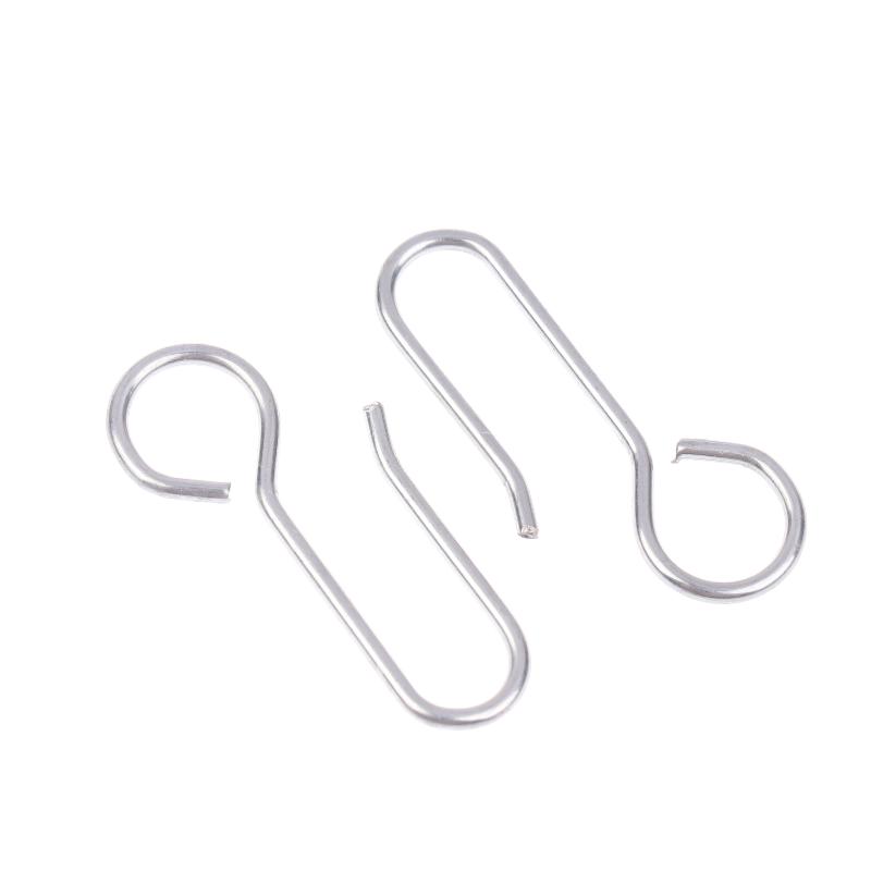 30 Stück Praktisches Vorhangzubehör Metall Vorhangschiene Montagehaken S-förmige Metall Decken Duschvorhang Dekorationshaken