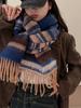 Cashmere Feeling Plaid Scarf Women Winter Thicken Warm Big Shawl Pashmina Tassel Scarves Soft Blanket Bandana Thick Muffler