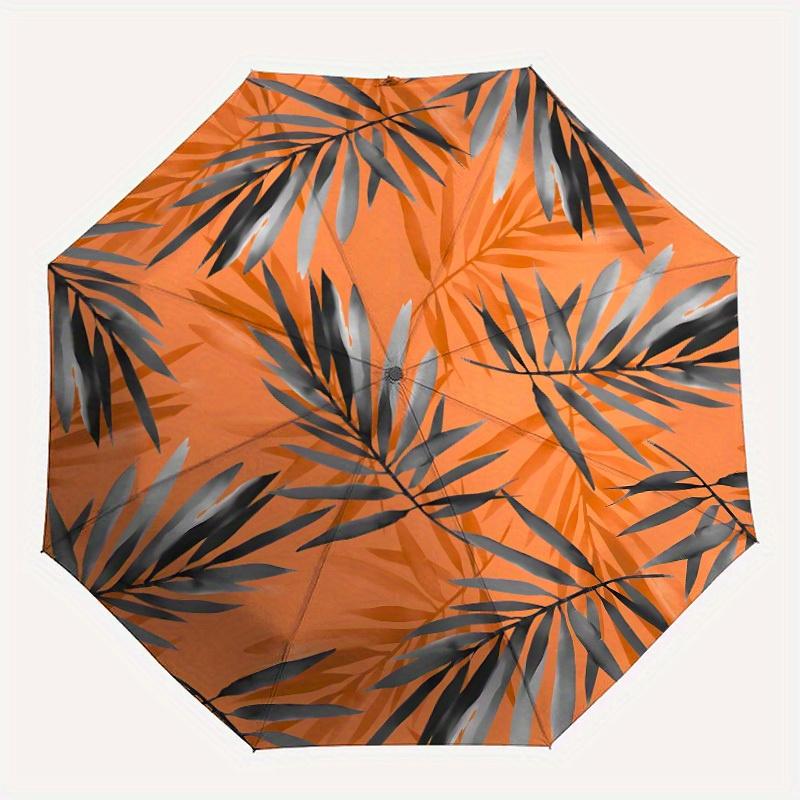 

1pc Tropical LeavesAutomatic Folding Umbrella, Portable & Foldable Design with 8 Ribs, Casual Outdoor Accessory yy250804223