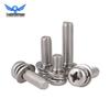 304 Stainless Steel Semi-Round Head Phillips Combination Screws M2-M6