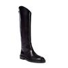 European and American Ladies Fashion  Round Toe Knee Length Flat Leather Boots, Size 34-46 Women's Knight Boots