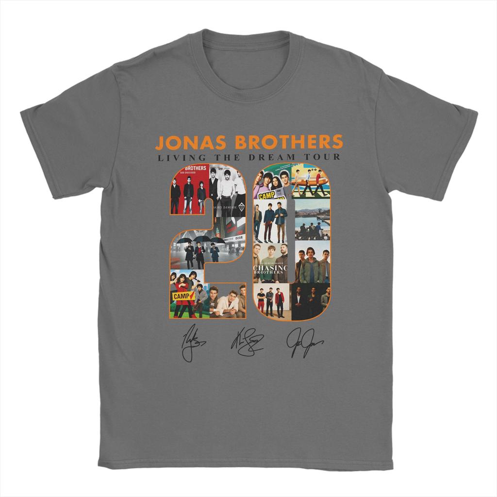 Men Jonas Brothers Tour T Shirt Cotton Tops Leisure Short Sleeve Round Neck Tee Shirt Plus Size TShirt