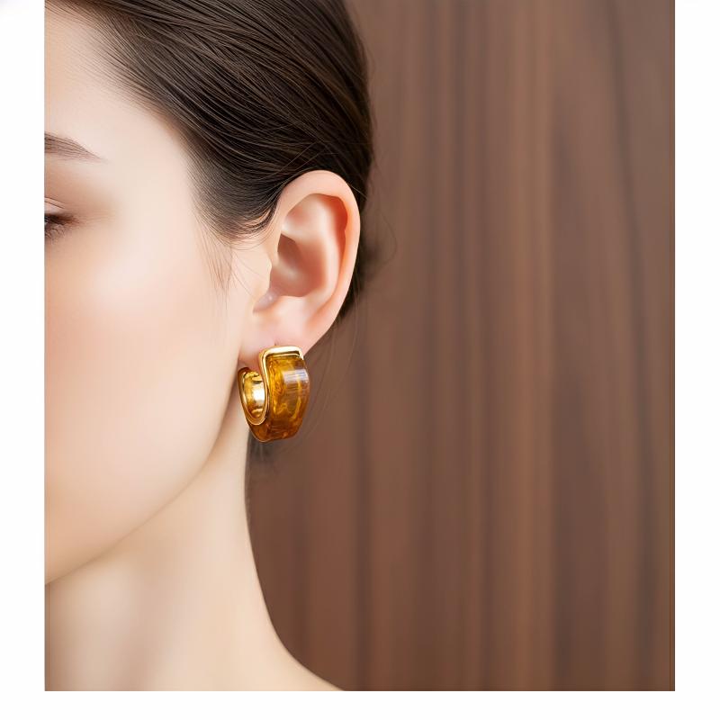 Candy Resin Acrylic Earrings Summer Colorful Sweet Fashion Jewelry for Girls Youthful Style for School Beach Outfits