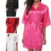 Silk Plain Womens Satin Robes Bridal Wedding Bridesmaid Bride Gown Robe Bath