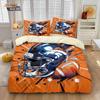 3pcs Baseball Game Printed Coreless Down Duvet Cover Set Comfortable Bedroom Bedding Decoration Machine Washable