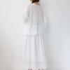 Japanese Literary Embroidered Lace Long Sleeve T-shirt & Skirt Set - Women's Pure Cotton Casual Fashion
