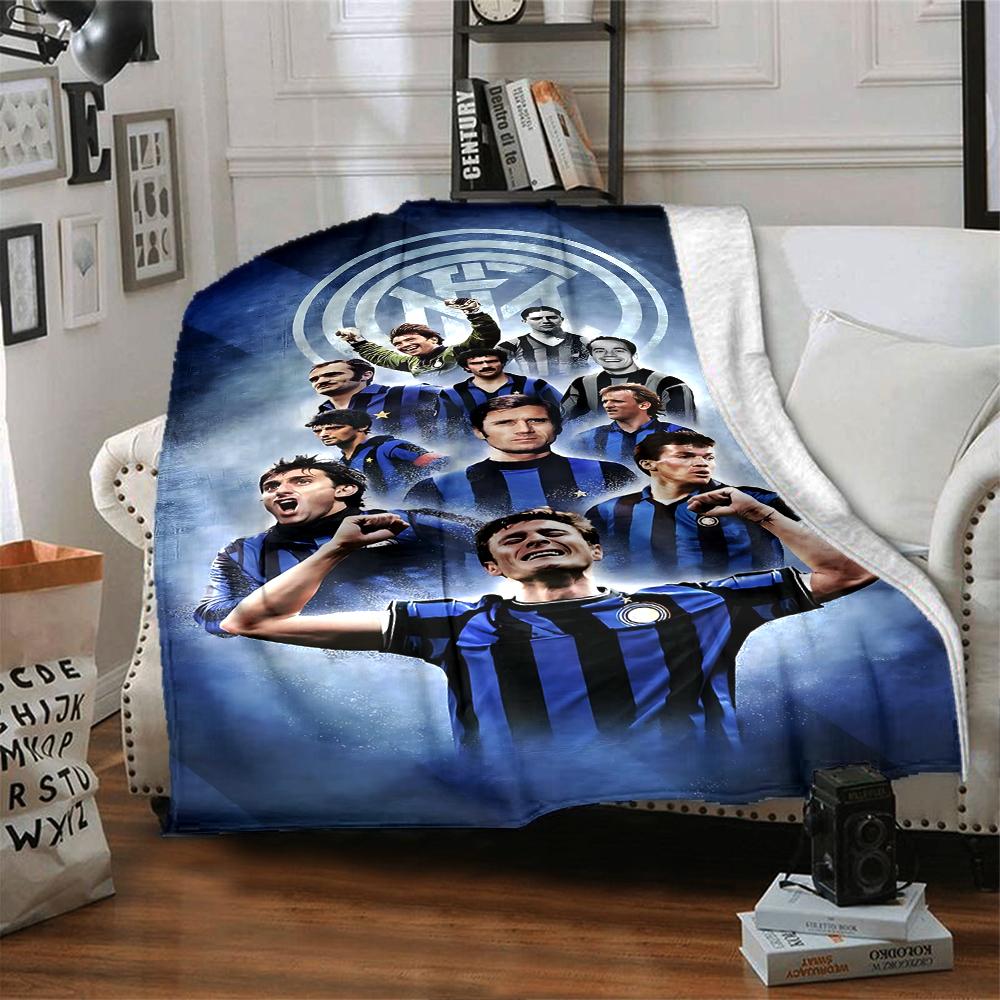 Coperte Campioni Inter Milan Flanella Stampata Traspirante Calda Coperta da Divano per Casa Ufficio Copriletti 0708a2