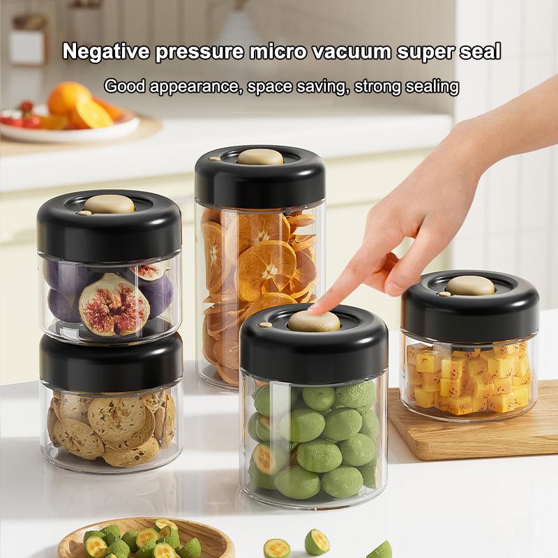 Coffee Beans Vacuum Sealed Tank Transparent Glass Food Storage Jars Household Moisture-Proof Air Extraction Airtight Container