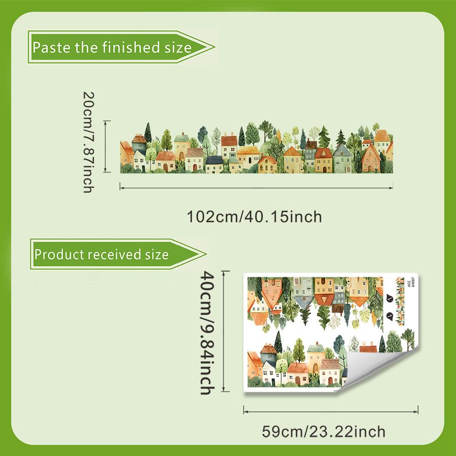 

Cartoon Forest House Skirting Board Wall Stickers for Children s Room Bedroom Wall Decoration Self-adhesive Corner Stickers 40*60cm