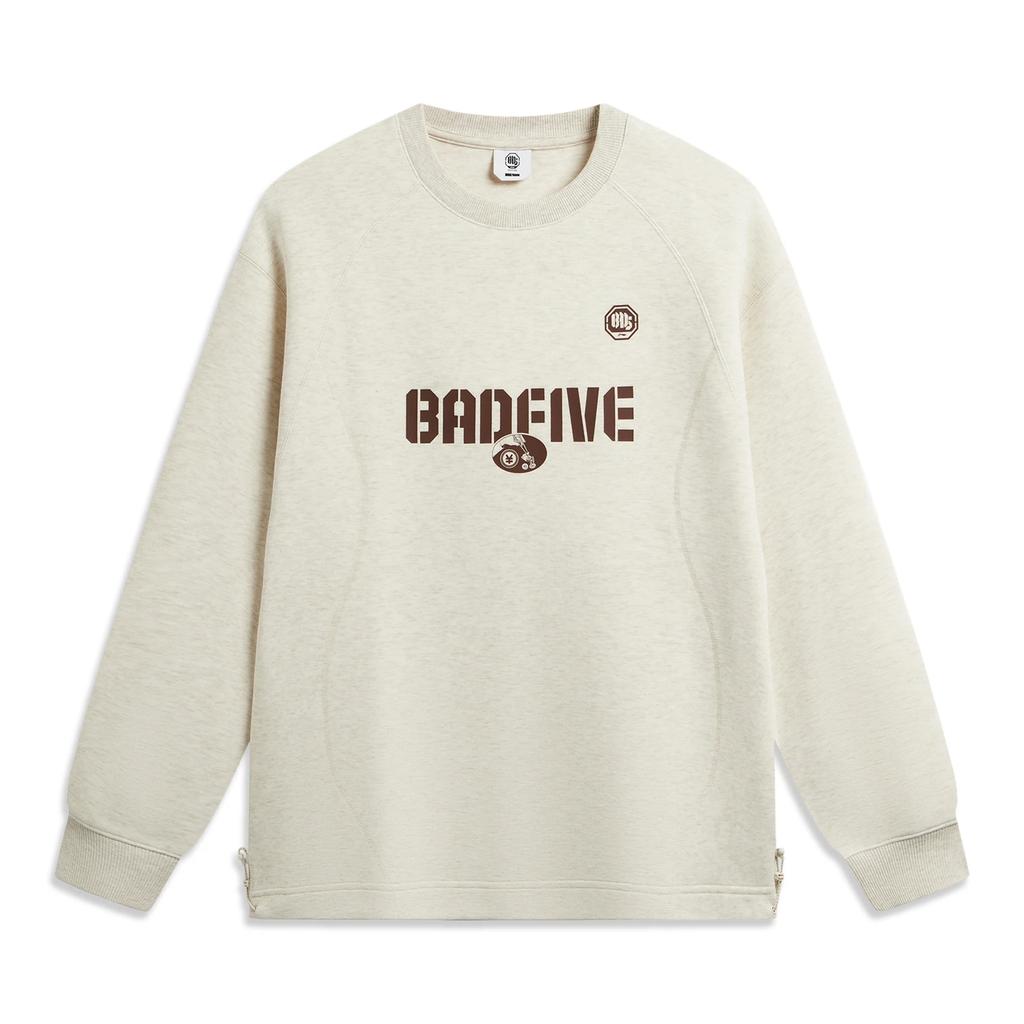 Li Ning Badfive Simple Letter Loose Sweatshirt Men tops AWDW191-3
