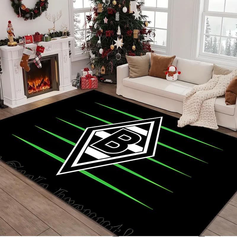 1PC rug Green And Silver Abstract Carpet, Chair Rug,Area Rug for Office Bedroom living rooms bedroom, Doormat decor Christmas fan gifts
