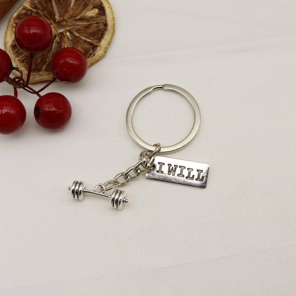 Fitness Equipment Ornaments: Dumbbells, Barbells, Kettlebells, Keychains for Men, Women & Couples
