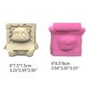 Sitting Panda Shaped Planter Vase Moulds Cements Mould Silicone Material for Hand-Making Succulent Plant Flowerpot Vase