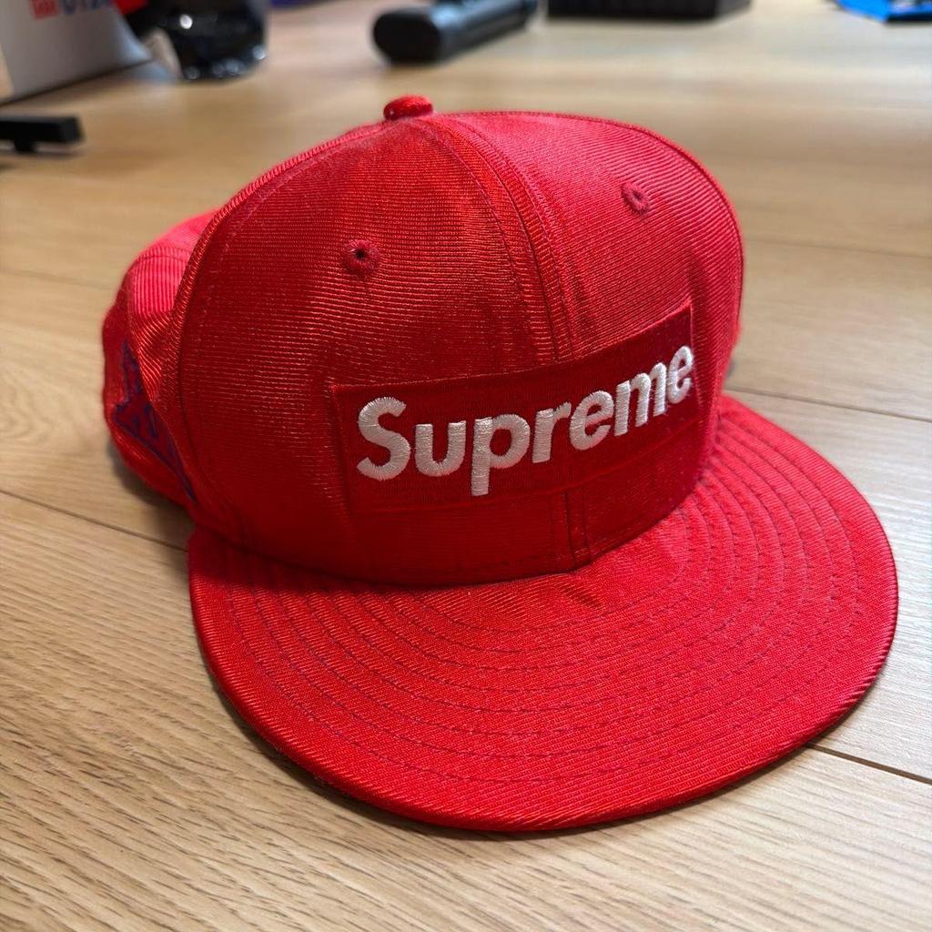 Used Supreme Box Logo New Era Cap Red Supreme 60.6cm