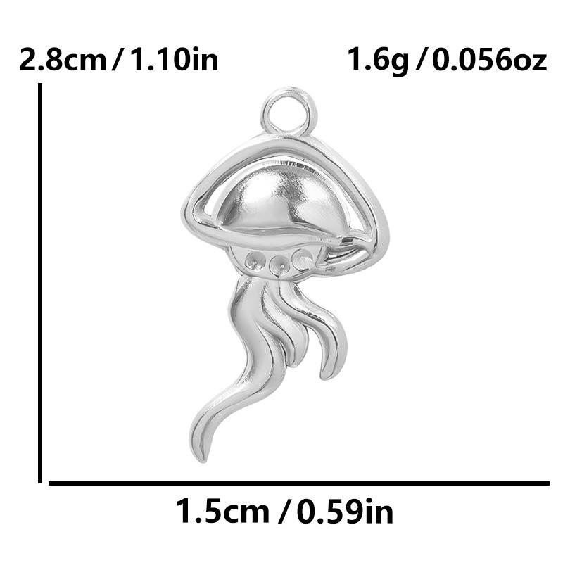Starfish Conch Fish Tail Silver Color Stainless Steel Charms For Jewelry Making Supplies Ocean Animal Pendant 6pcs/Lot Breloque