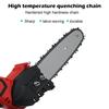 8 Inches Cordless Electric Saw Chainsaw Garden Logging Woodworking Tool Electric Pruning Saw For 18V Battery 2500W