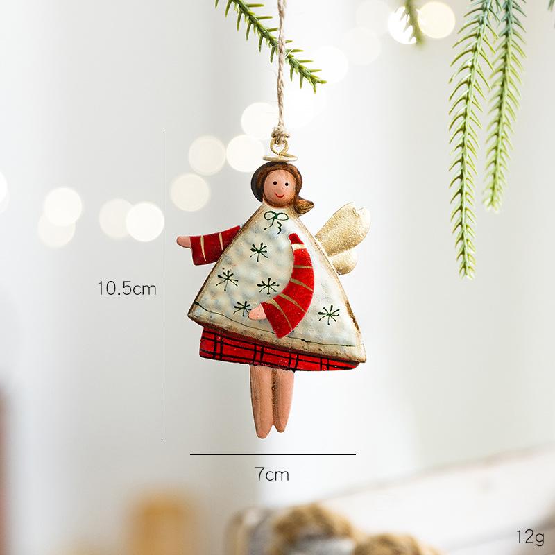 Frohes Neues Jahr Harz Vintage Weihnachten Bemalte Ornamente Schneeflocke Herz Stern Baumhänger Dekor für Heimdekorationen