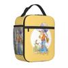 Sarah Kay Girl Country Life Cartoon Thermal Insulated Lunch Bag School Reusable Bento Box Cooler Thermal Food Box
