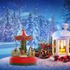 LED Lighted Music Box Battery Operated Musical Merry-Go-Round Sky Wheel Resin Ornament Carousel Horse Whirligig Toy