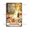 Soviet Vintage Metal Poster Russian Food Beer Coffee Iron Sign for Home Bar Cafe