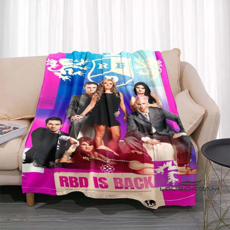 Customizable Mexican Pop Band RBD Printed Blanket Picnic Blanket Warm Soft and Comfortable Blanket Home Travel Birthday Gift