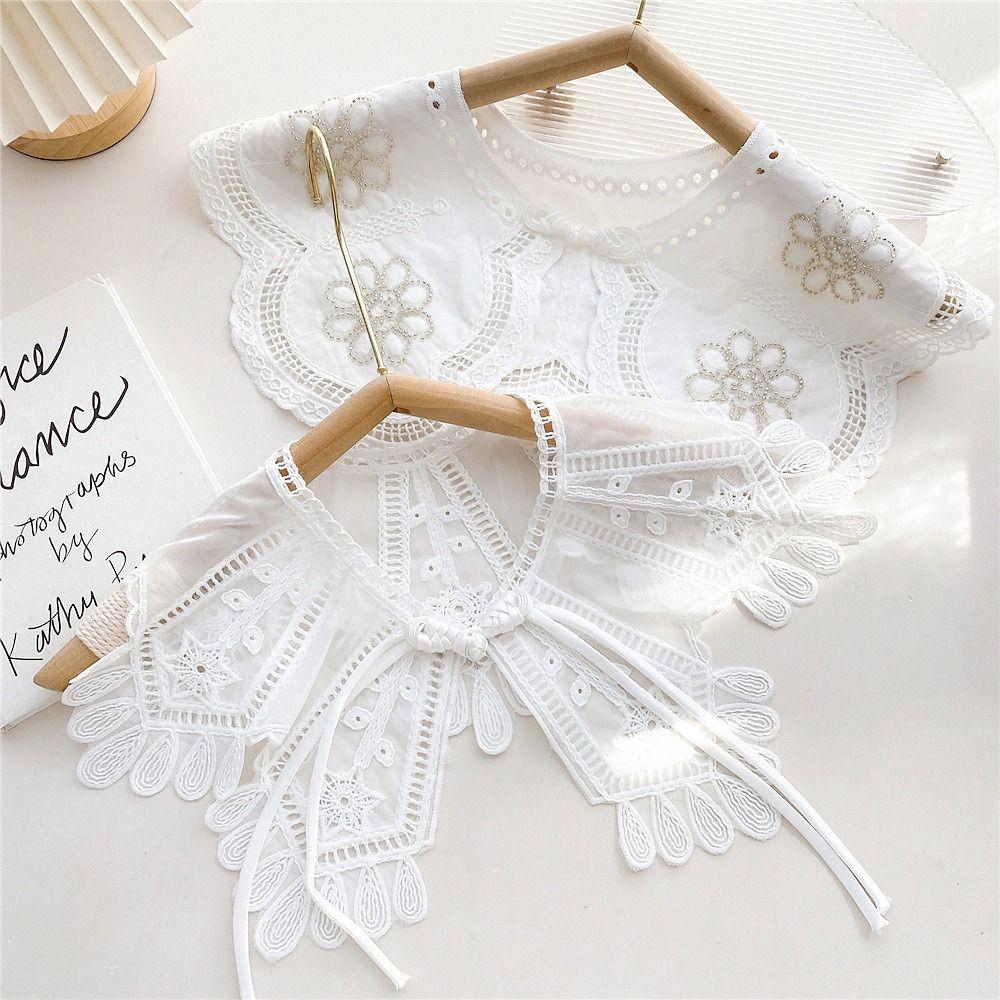 Cape Knitted Shawl Cloak Blouse Shoulders Fake Collar Elegant Lace Fake Collar  Clothes Decoration