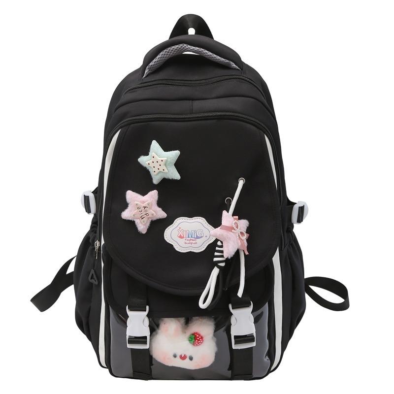 Schoolbag Little Star Female Dopamine Girl College Wind Backpack Large Capacity Student Casual Backpack