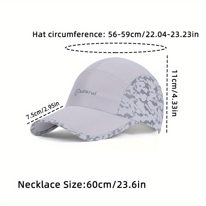 2pcs SDSRUI Quick-drying Baseball Cap Duck Tongue Cap Summer Arrow Pendant Necklace Set Men Women Fashion Leisure Couple Sun Hat