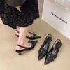 Fashion Summer New Style Women Fashion Sexy Party Punk Goth Pointed Toe High Heel Shoes Woman Leather Pu Footwear Buckle Strap Sandals
