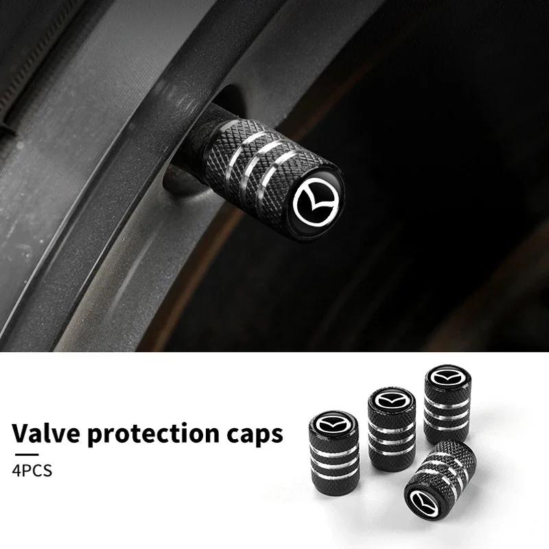 

2025 Hot Car Tyre Valve Dutproof Caps Aluminium Alloy Tire Valve Waterproof Protector For Mazda 3 6 2 5 Axela Atenza Demio CX3 C