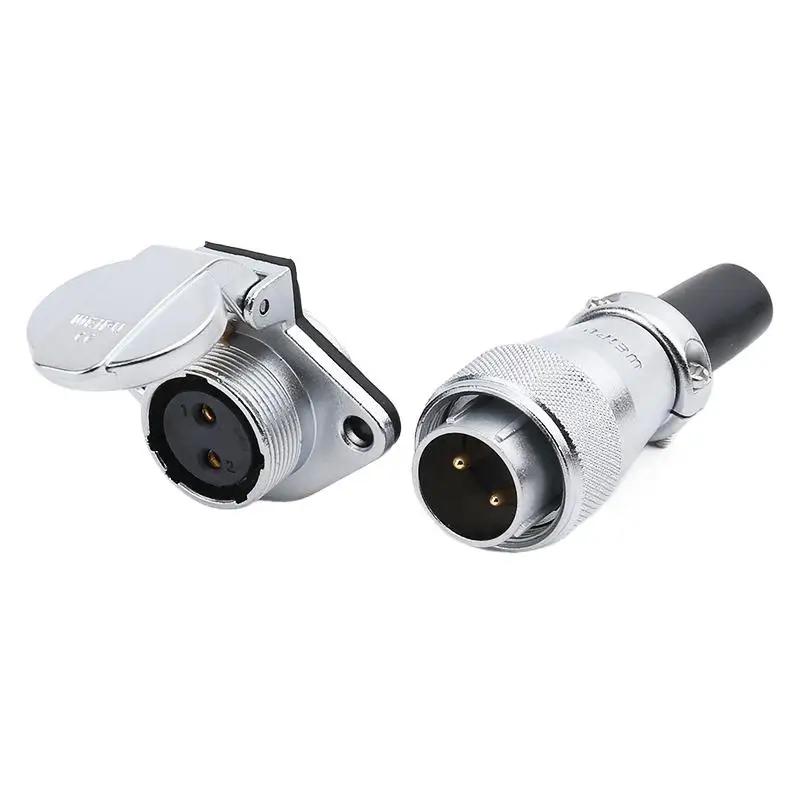 WEIPU WS20 TQ+ZG Multi Core 2 3 4 5 6 7 8 9 12 15Pin M20 Waterproof Connector Electrical Soldering Male Plug Female Socket