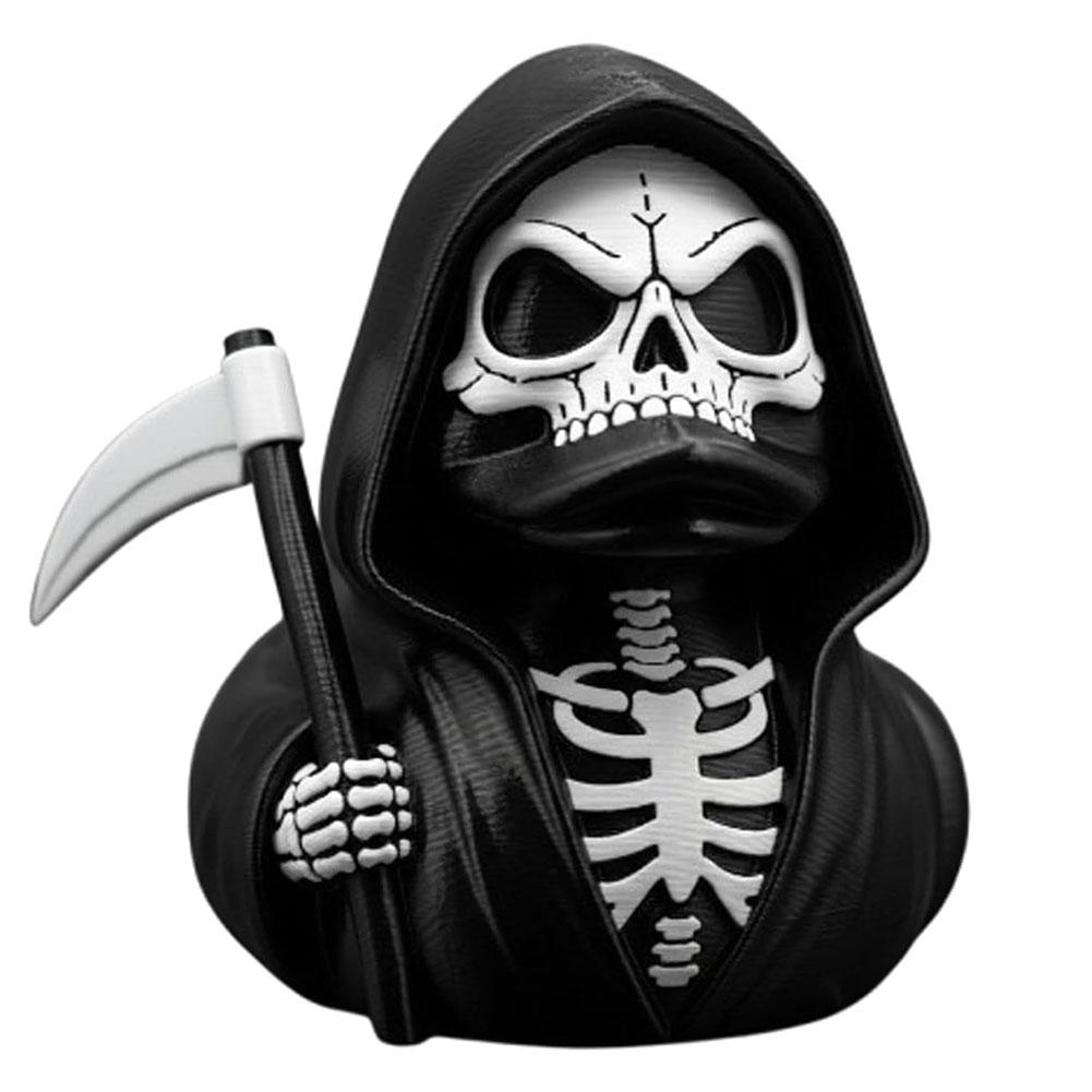 Grim Reaper Duck Figurine Collectible Scary Death Duck Statue Horror Duck Statue Halloween Gothic Decor