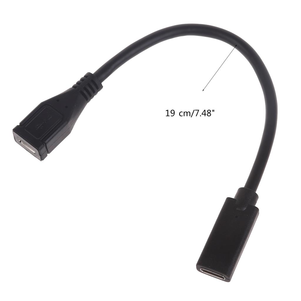 Dual-end Female Connector Type-C to Micro USB Converter Adapter 40W High Power and 480Mbps Fast Data Transfer Rate