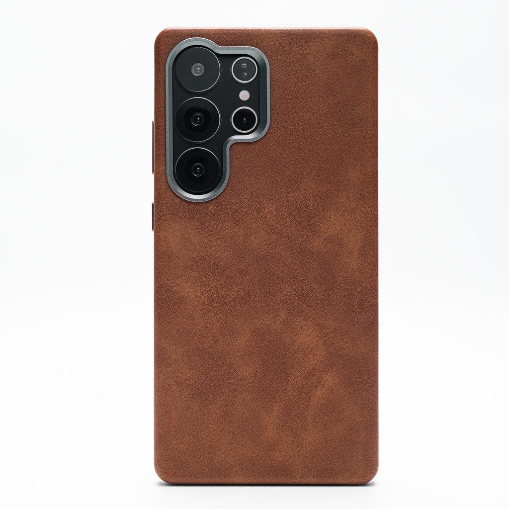 For Samsung Galaxy S23 S24 S25 Ultra Case For MagSafe Magnetic Luxury Vintage Style Leather Cover Fingerprint-Resistant Bumper
