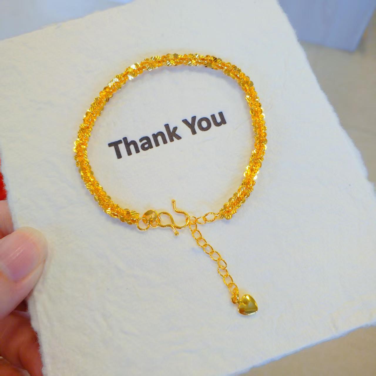 

Vietnamese Gold-Tone Butterfly Bracelet & Necklace Set