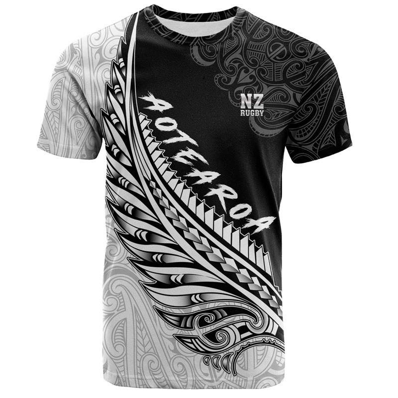 3D Neuseeland Maori Rugbyball Druck T-Shirt Sport Fitness Schnelltrocknende T-Shirts Für Männer Mode Hawaiianische Gym Kleidung Top