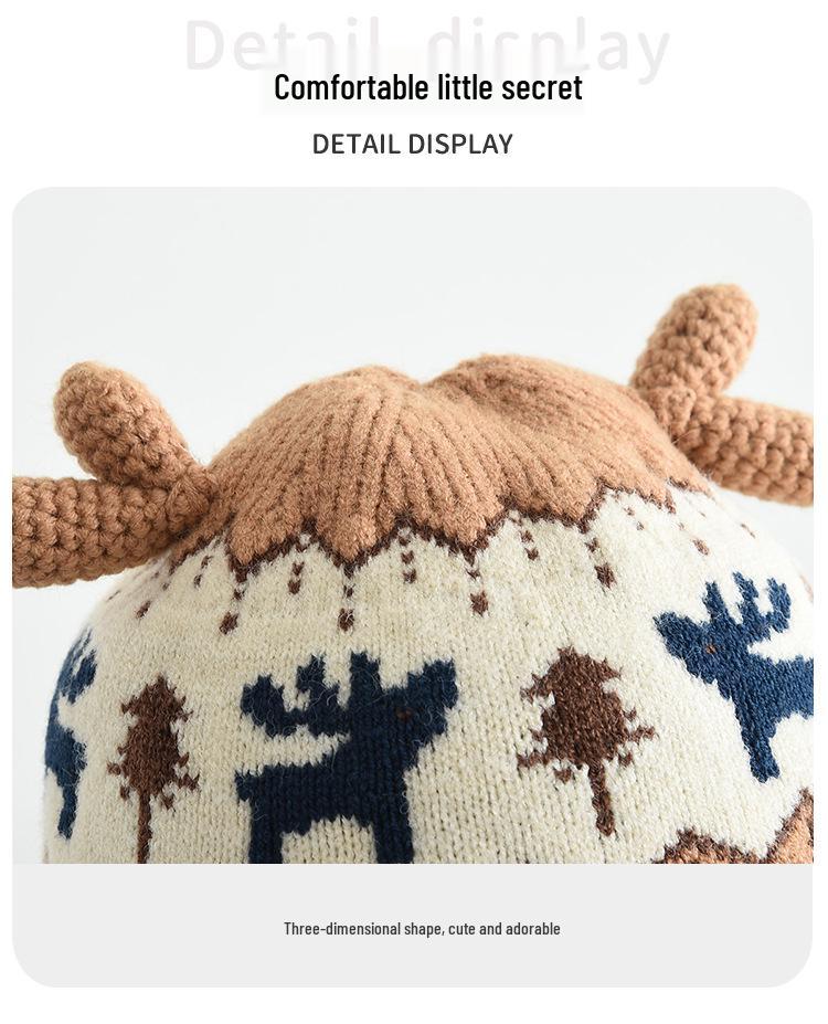Children's Knit Winter Hat with Ear Protection - Warm, Windproof Wool Hat for Boys & Girls