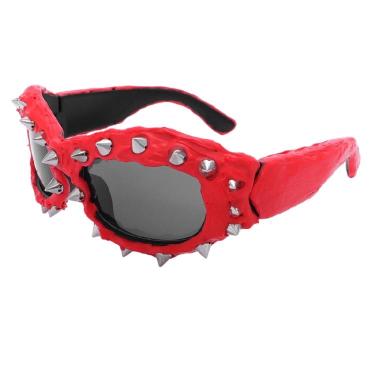 Novelty Sporty Sunglasses For Shows Stage And Daily Wear Unique Spiked Accessories Modern Outfit Photo Props