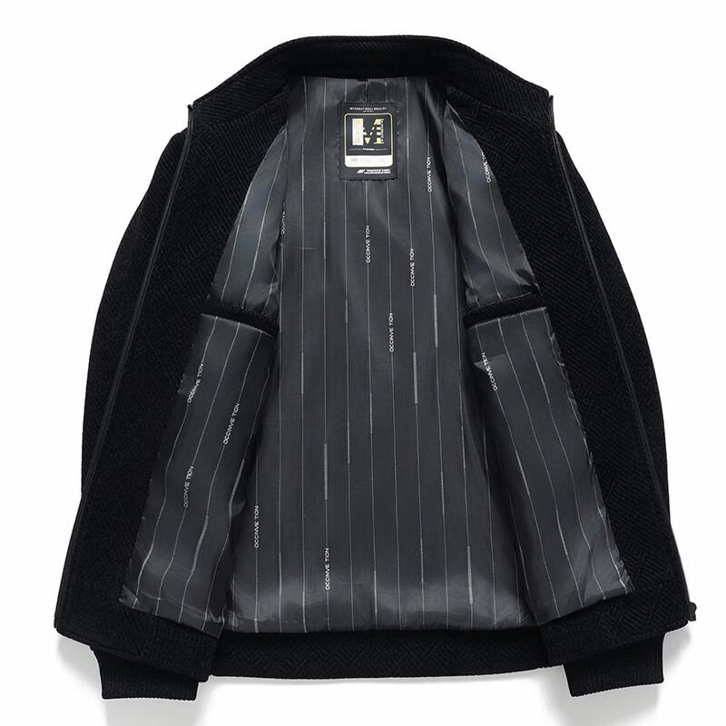 Yalu Men's Chenille Stand-Collar Casual Jacket