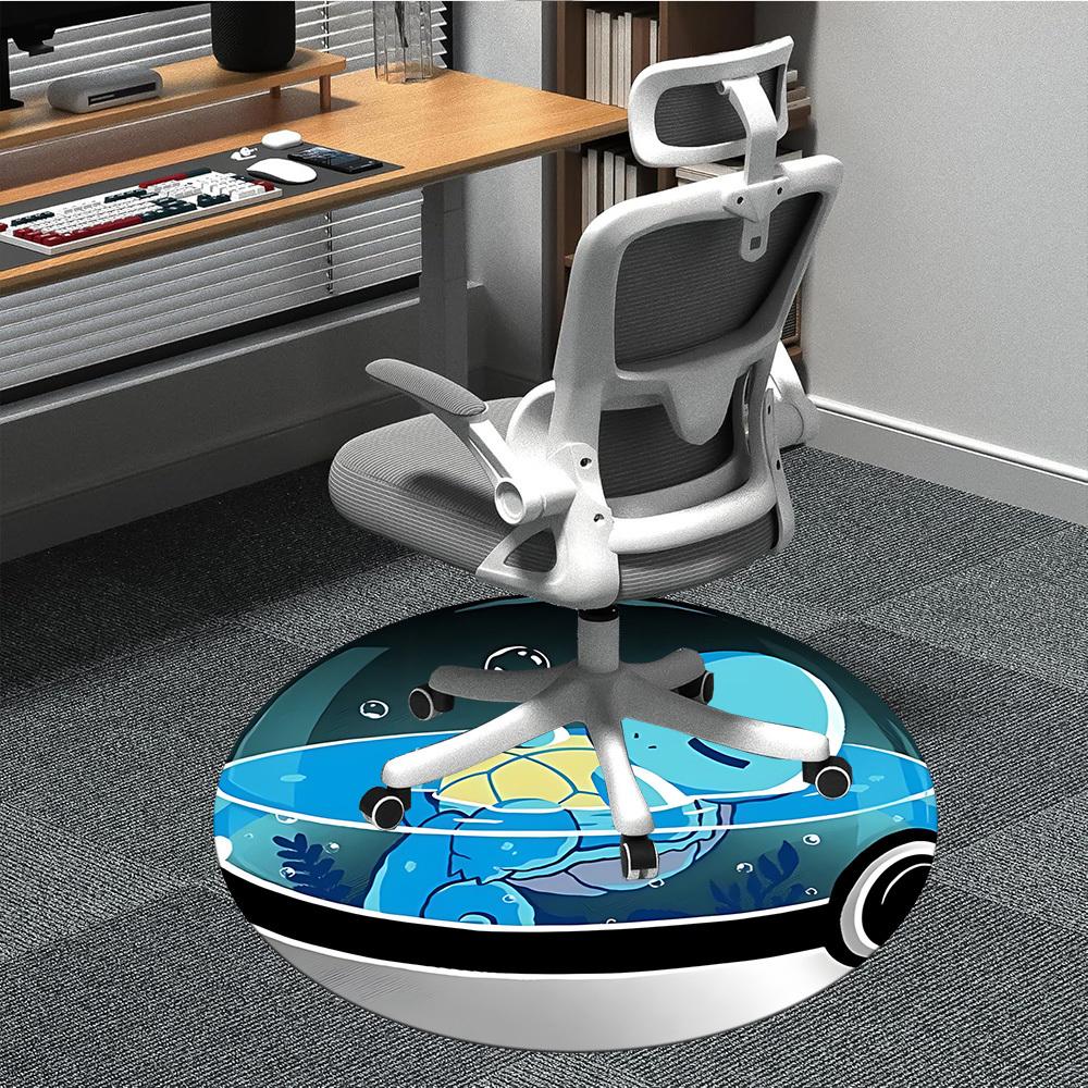 

1pc Pokeball, Sea Turtle Office Round Area Rug, Indoor Mat Suitable For Office,Bedroom Living Room Home Decor, Room Deco a0926164 80cm by 80cm