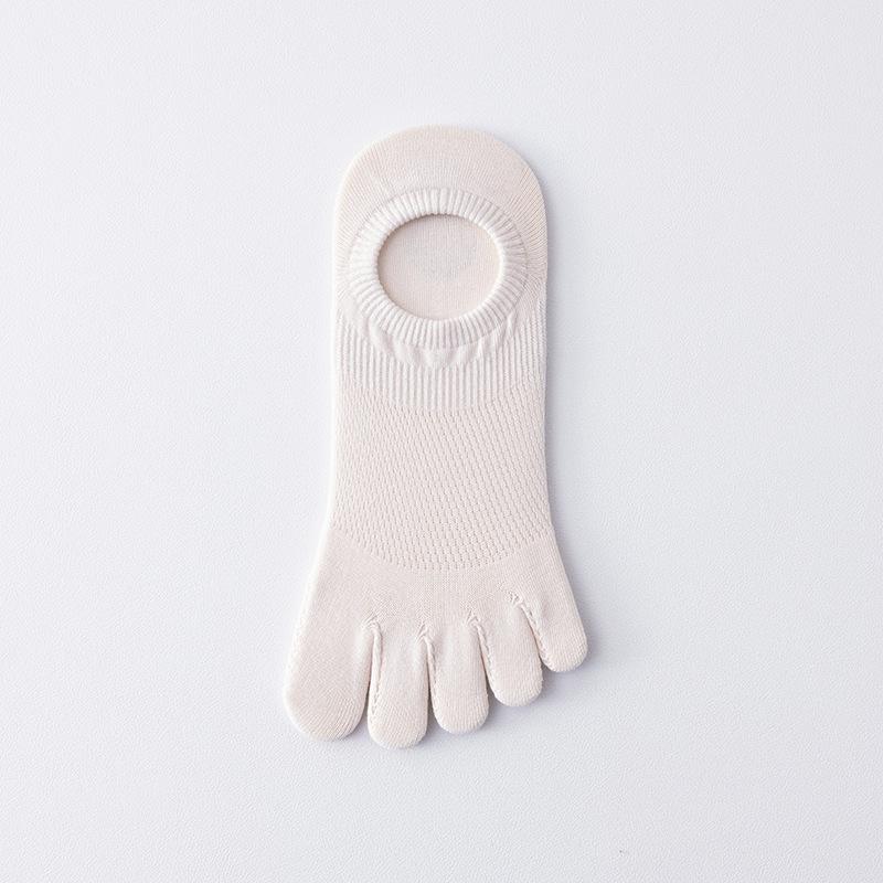 Five-finger Socks for Women, Summer Thin Cotton Socks, Mesh Breathable, Shallow-mouthed Short Socks, Toe Split Sports Boat Socks