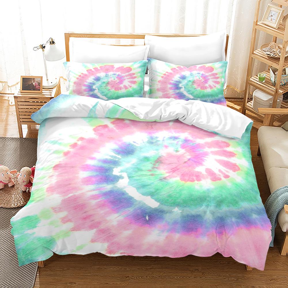 Dream Halo Dyeing Bedding Set Single Double Twin Size For Girls Kids Beauty Home Decor Soft Bedclothes Colorful Duvet Cover Set