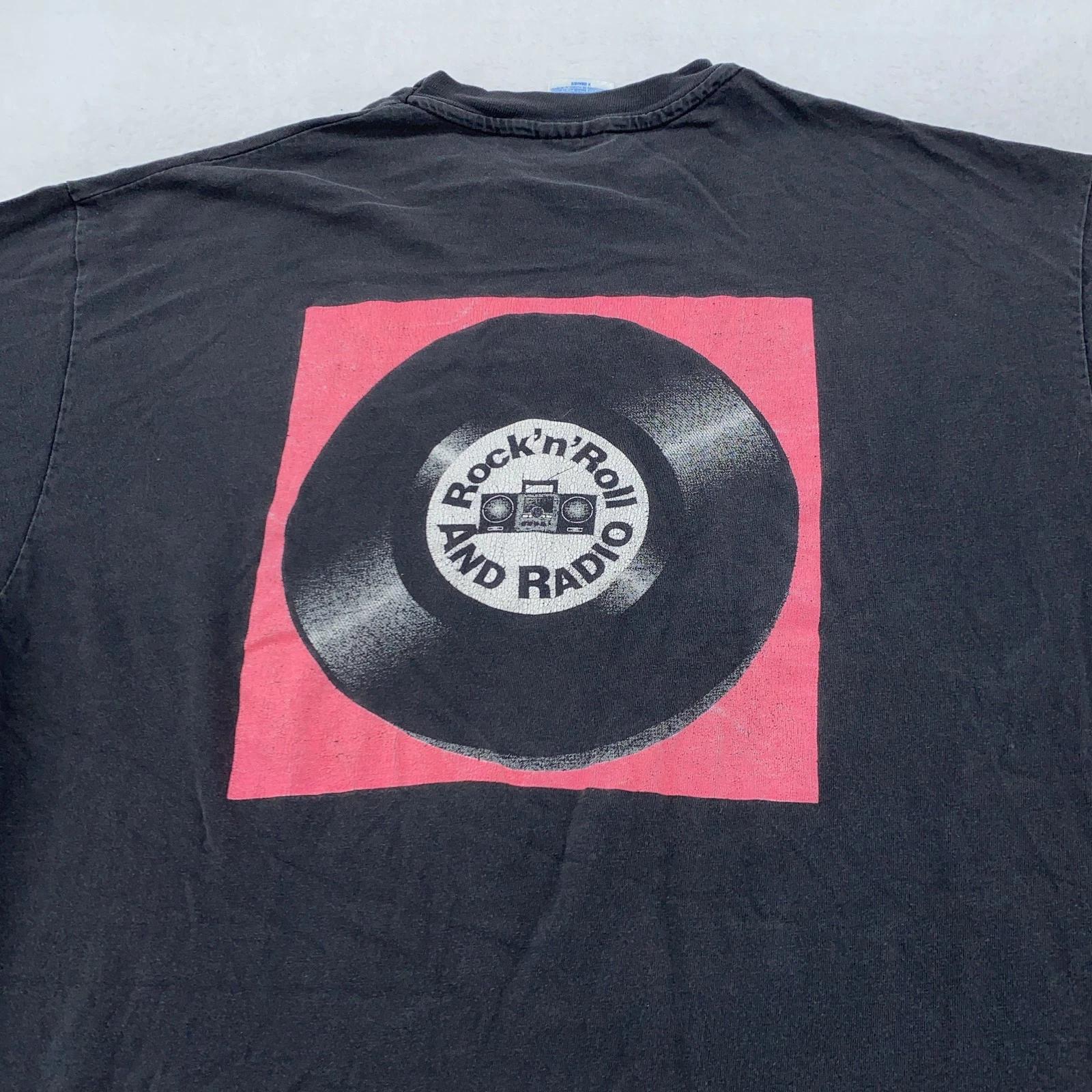

Vintage Museum of Television Radio Shirt Mens XL Black Rock n Roll Tee 90s MT&R L
