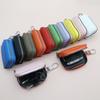 Men Key Holder Housekeeper Leather Car Key Wallets Keys Organizer Women Keychain Covers Zipper Key Case Bag Unisex Pouch Purse