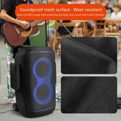 Dustproof Speaker Protective Case for 520 Speaker Rolling Up Front Panel Elastic Base Straps Storage Organiser Sleeve