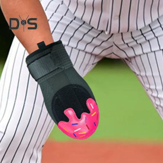 Baseball-Schiebehandschuh für die linke und rechte Hand, verstellbarer Kompressionsgurt für das Handgelenk, vollständiger Daumenschutz, Baseball-Schiebehandschuh, Sportschutz