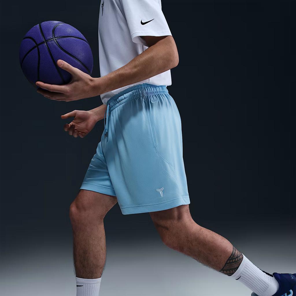Nike Dri-Fit Swoosh Breathable Comfortable Versatile Basketball Shorts Men Shorts Mind-Blue White HJ8103-422